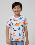 Little M Short Sleeve T-Shirt Fullprint Checked Dino