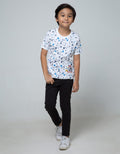 Little M Short Sleeve T-Shirt Fullprint Splash Car Cool Ride Bordir