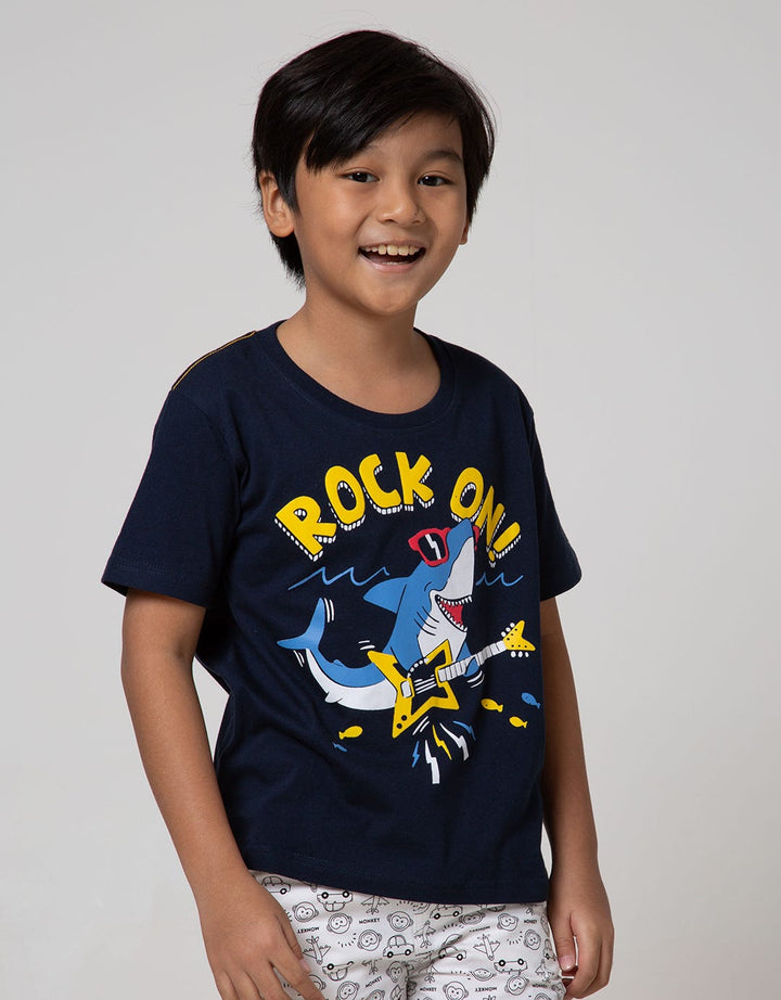 Little M Short Sleeve T-Shirt Ki Best Buy Shark Rock On