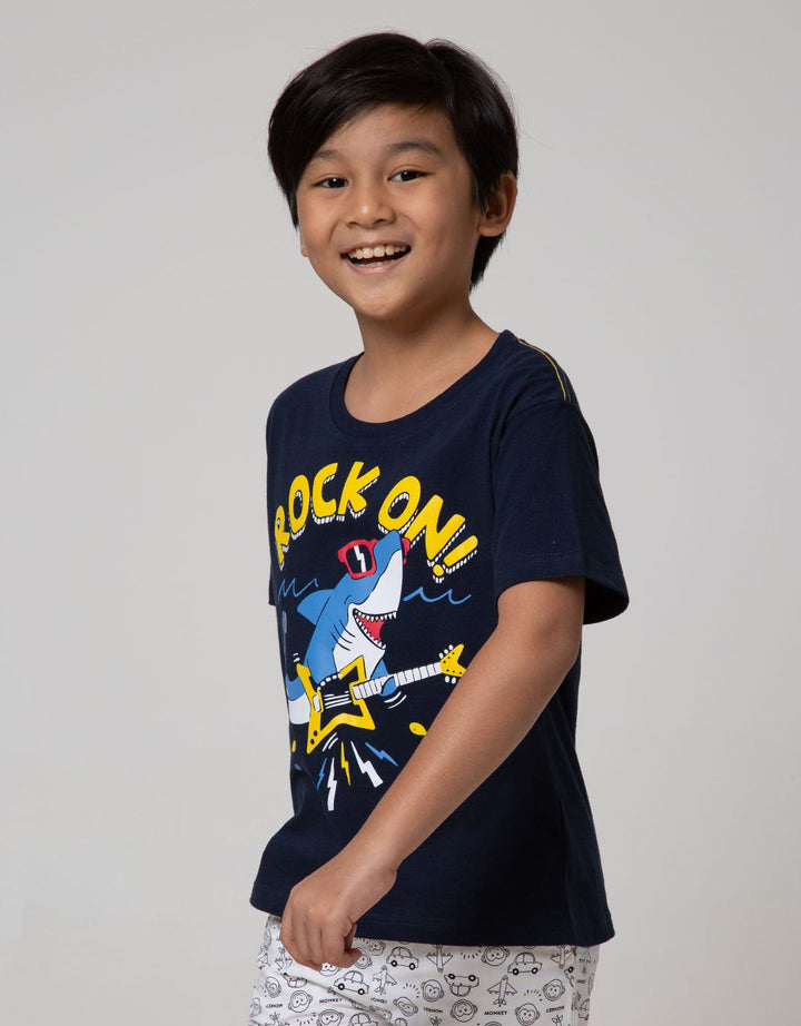 Little M Short Sleeve T-Shirt Ki Best Buy Shark Rock On