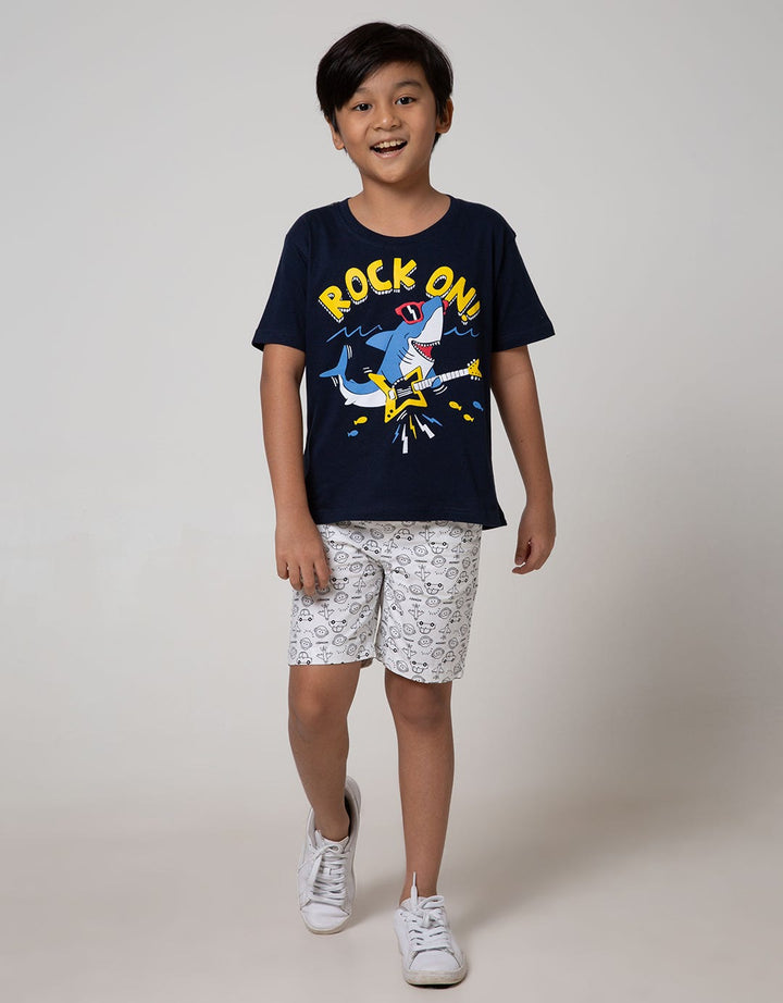 Little M Short Sleeve T-Shirt Ki Best Buy Shark Rock On