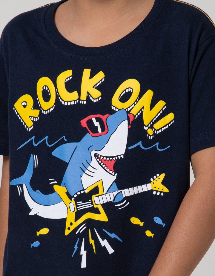 Little M Short Sleeve T-Shirt Ki Best Buy Shark Rock On