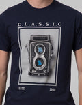 T Zone Men Casual Short Sleeve T-Shirt Photoprint Photography Classic Vintage