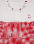 Pipiniko Short Sleeve Midi Dress Kotak Krah Bunny