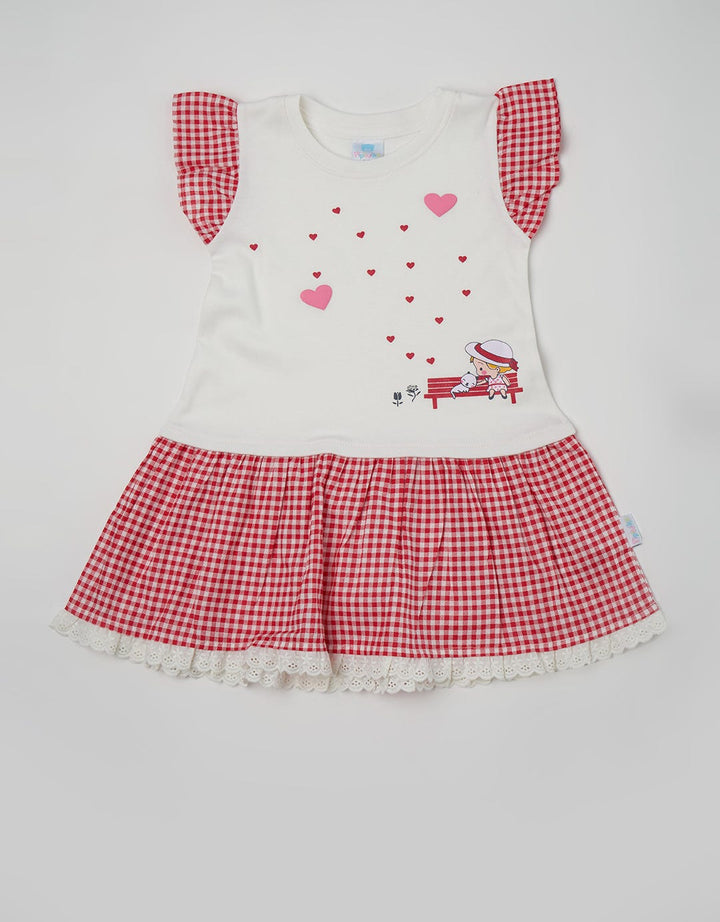 Pipiniko Short Sleeve Midi Dress Kotak Renda Nonik