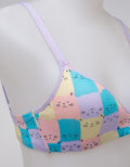 Nevada Non Push Up Regular Bra Print Puzzle Cats