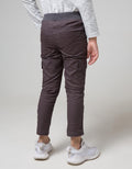 Little M Long Pants Woven Reguler Cargo Rib Karet Non Stretch