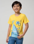 Little M Short Sleeve T-Shirt Print Hi Shark Laken Bordir