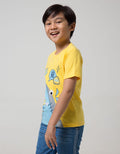 Little M Short Sleeve T-Shirt Print Hi Shark Laken Bordir