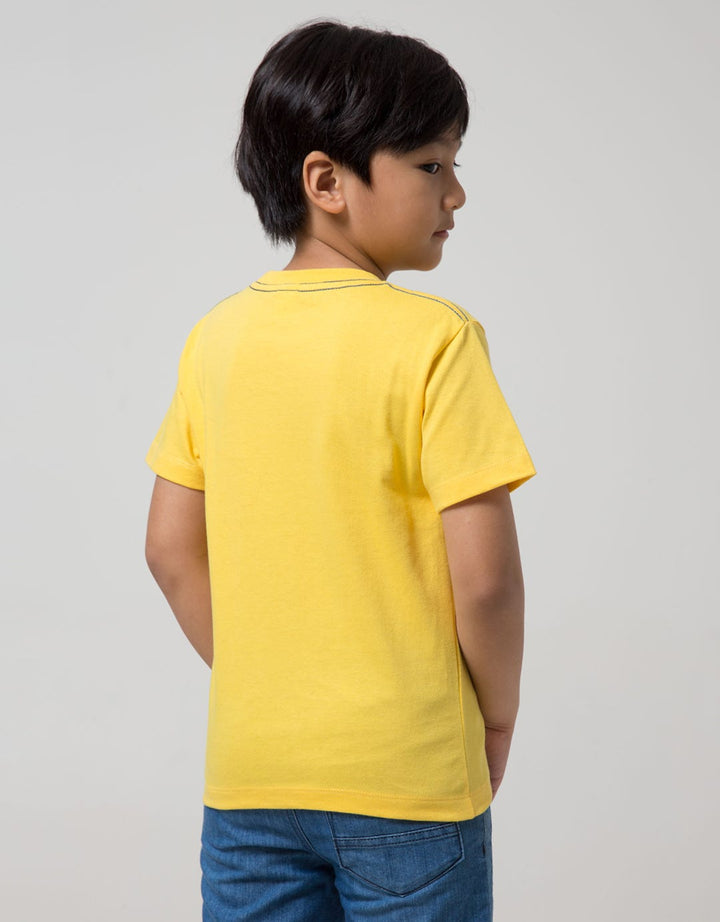 Little M Short Sleeve T-Shirt Print Hi Shark Laken Bordir