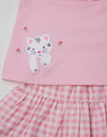 Pipiniko Top - Bottom Set Skirt Cat Kotak