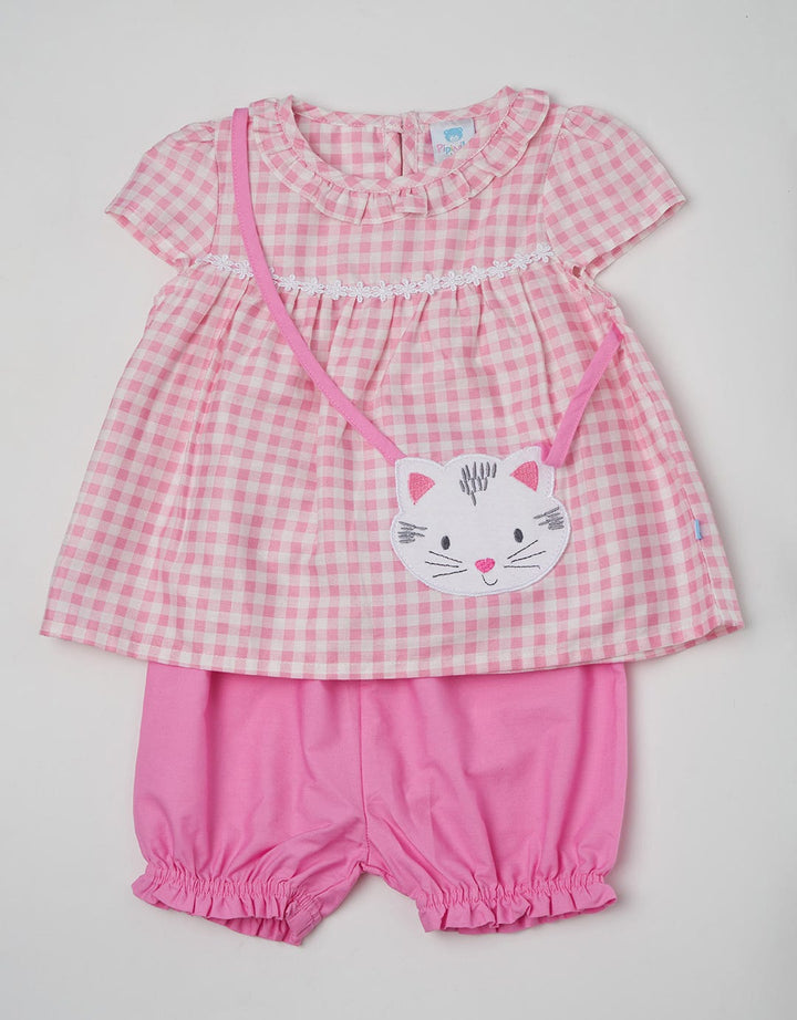 Pipiniko Top - Bottom Set Cat Kotak Pants