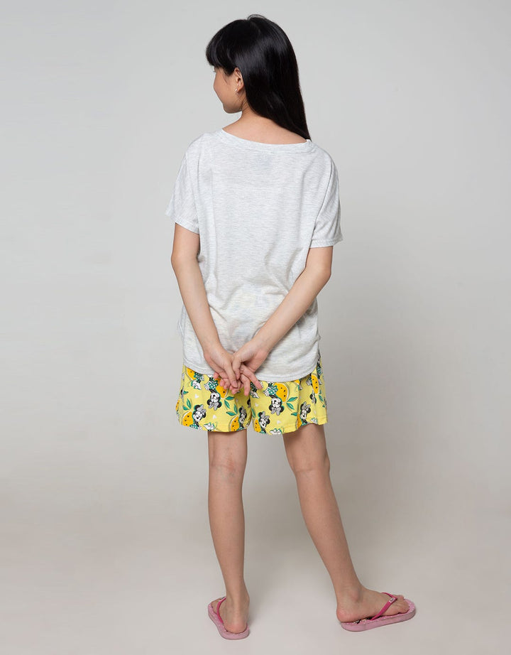 Disney Minnie Short Sleeve Pyjama Capri Minnie Lemon