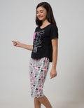 Disney Minnie Sleepwear Short Sleeve Pajama Capri Minnie Bubble