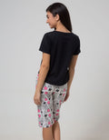 Disney Minnie Sleepwear Short Sleeve Pajama Capri Minnie Bubble