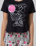 Disney Minnie Sleepwear Short Sleeve Pajama Capri Minnie Bubble