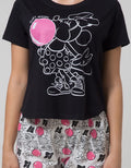 Disney Minnie Sleepwear Short Sleeve Pajama Capri Minnie Bubble