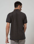 Nevada Short Sleeve Polo Shirt Stripe Single Feeder Slim Fit