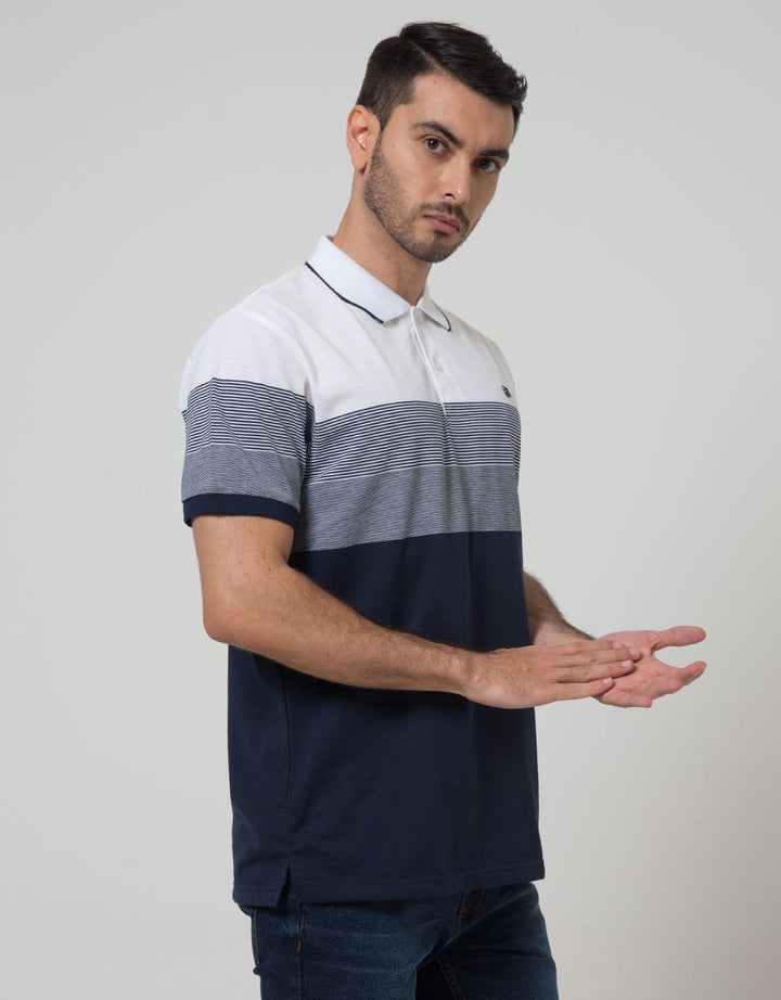 Nevada Short Sleeve Polo Shirt Stripe Single Slim Fit