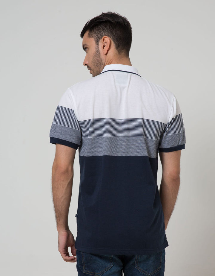 Nevada Short Sleeve Polo Shirt Stripe Single Slim Fit
