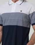 Nevada Short Sleeve Polo Shirt Stripe Single Slim Fit
