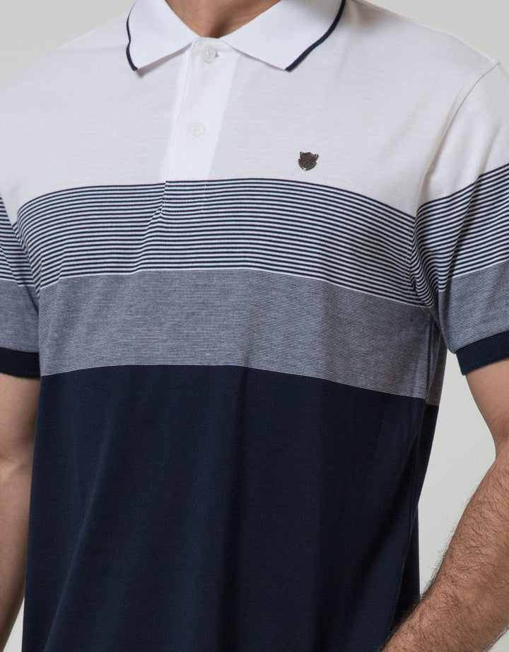 Nevada Short Sleeve Polo Shirt Stripe Single Slim Fit