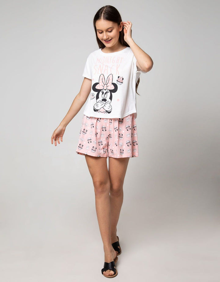 Disney Minnie Short Sleeve Pyjama Shorts Minnie Cupcake