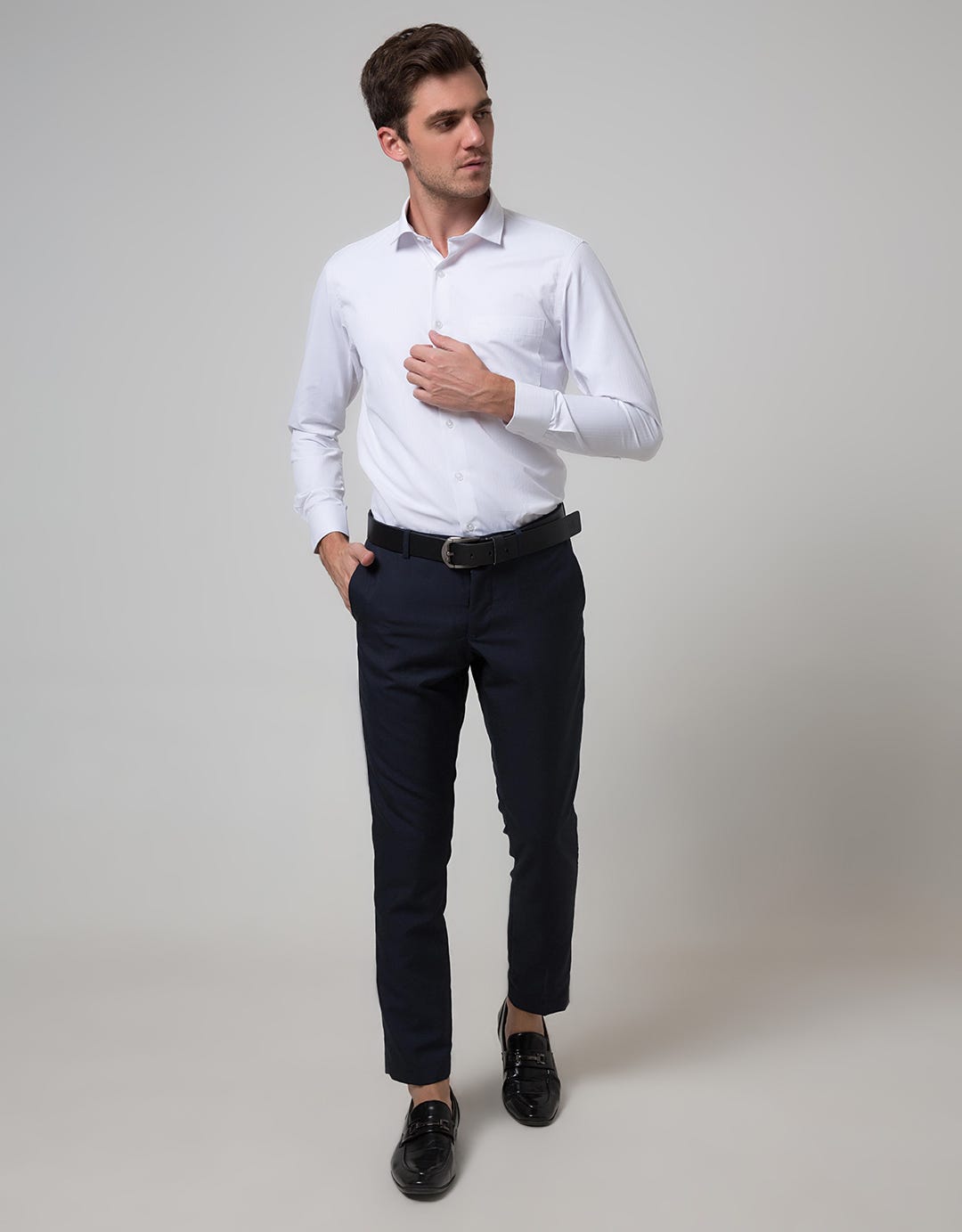 Cardinal Formal Long Sleeve Men Kemeja Formal