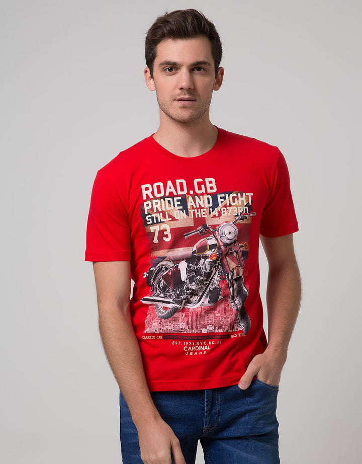 Cardinal Jeans Short Sleeve Men T-Shirt Oblong