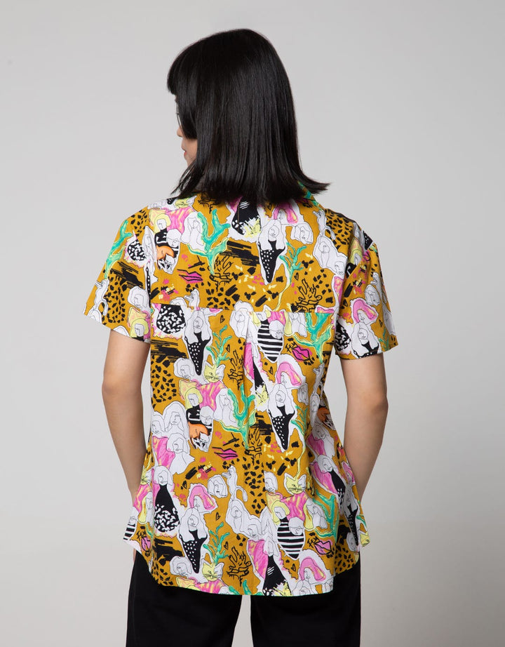 Nevada Short Sleeve Shirt Woven Print Abstract