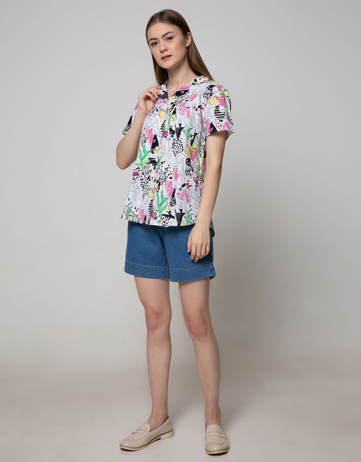 Nevada Short Sleeve Shirt Print Abstract
