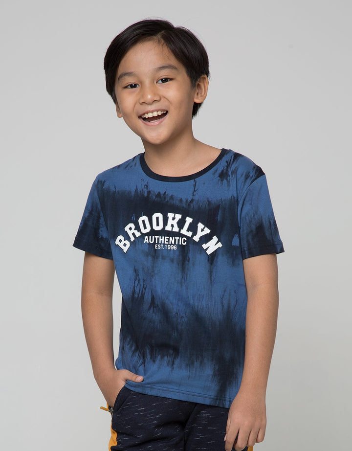 Little M Short Sleeve T-Shirt Tie Dyed Brooklyn Rotary Combed