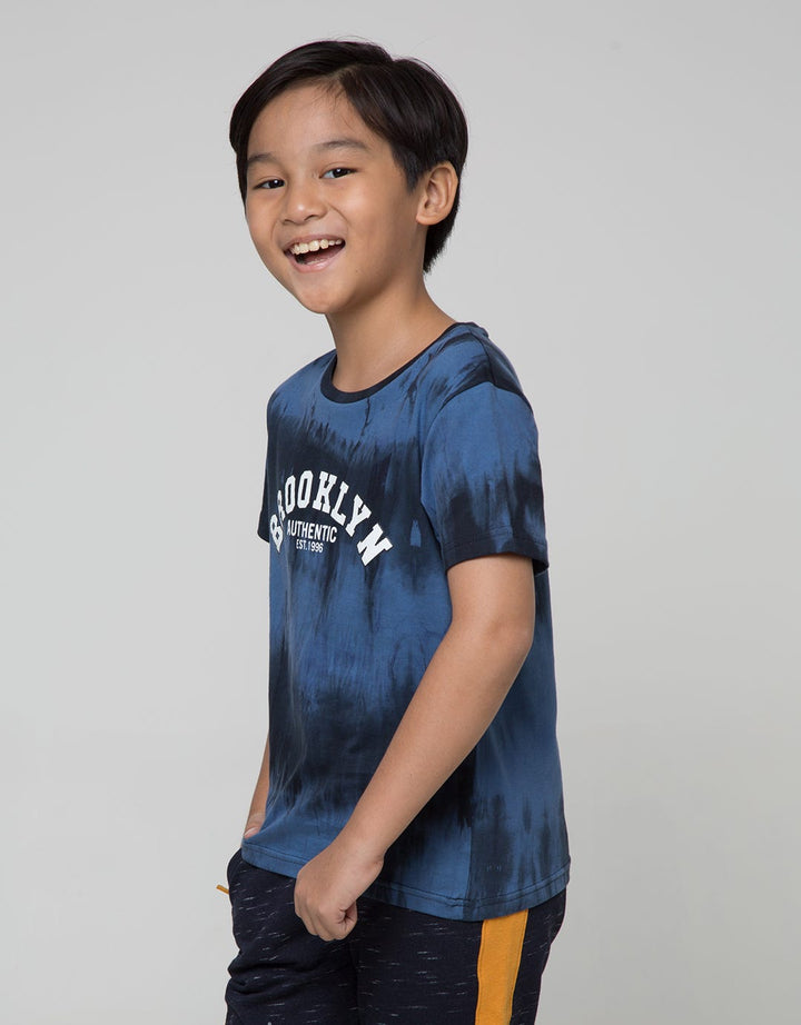 Little M Short Sleeve T-Shirt Tie Dyed Brooklyn Rotary Combed