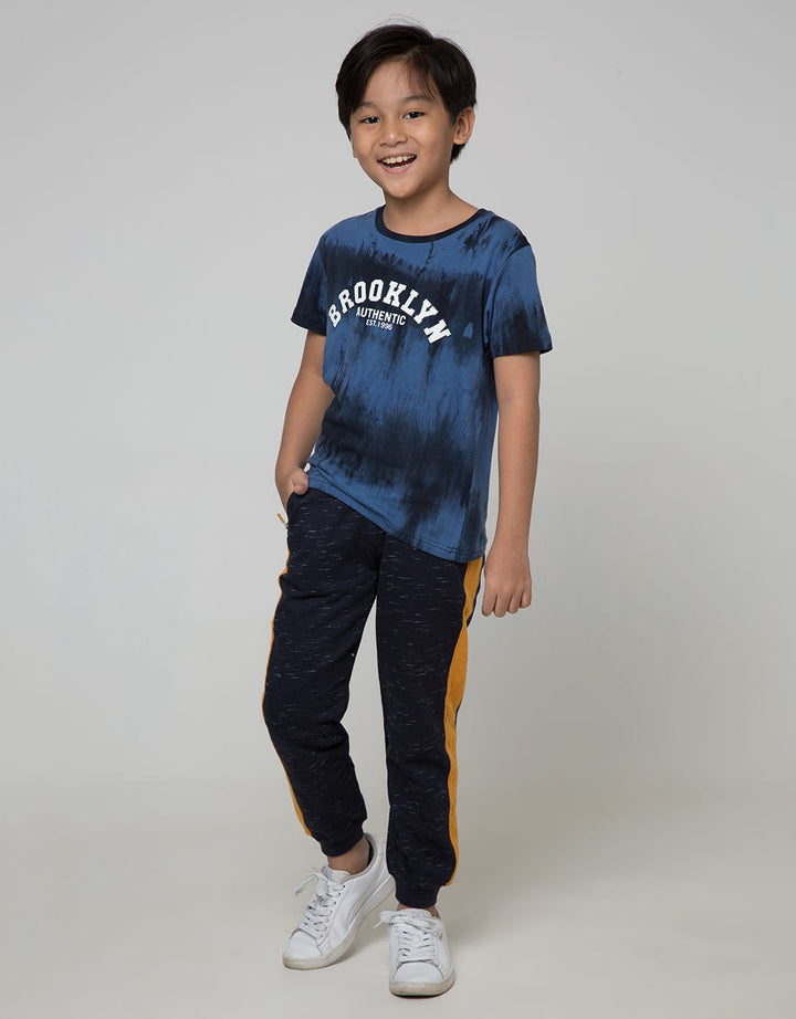 Little M Short Sleeve T-Shirt Tie Dyed Brooklyn Rotary Combed