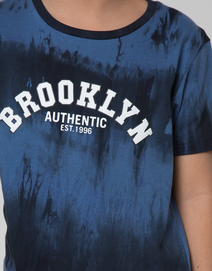 Little M Short Sleeve T-Shirt Tie Dyed Brooklyn Rotary Combed