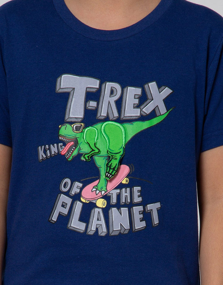 Little M Short Sleeve T-Shirt Flip T-Rex Of The Planet