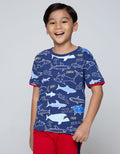 Little M Short Sleeve T-Shirt Fullprint Sharks