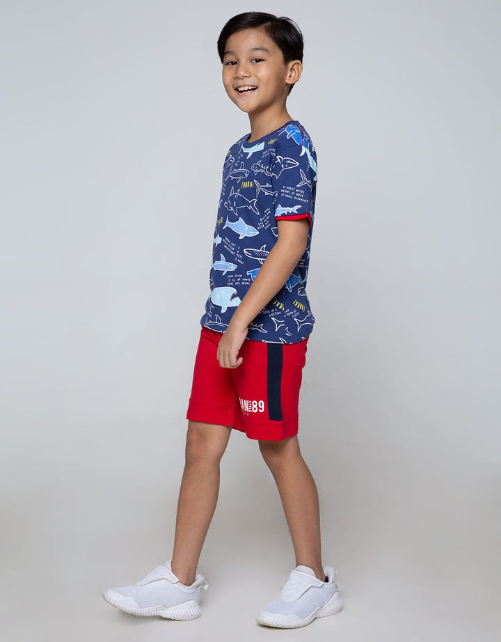 Little M Short Sleeve T-Shirt Fullprint Sharks