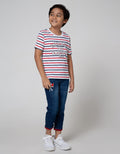 Little M Short Sleeve T-Shirt Stripe Chicago Varsity