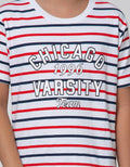Little M Short Sleeve T-Shirt Stripe Chicago Varsity