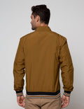 Cole Jacket Micro Bomber Stripe Rib Tobacco