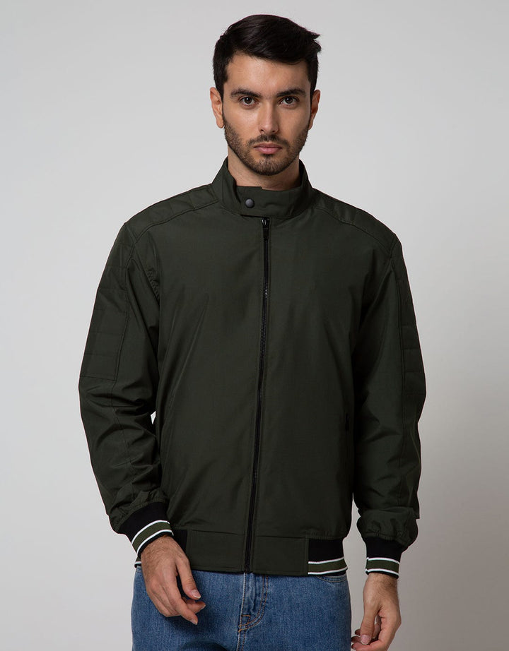 Cole Jacket Micro Bomber Stripe Rib