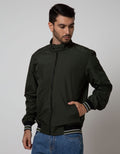 Cole Jacket Micro Bomber Stripe Rib