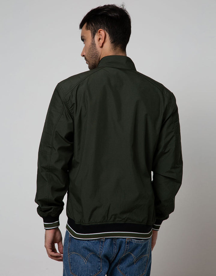Cole Jacket Micro Bomber Stripe Rib