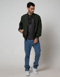 Cole Jacket Micro Bomber Stripe Rib