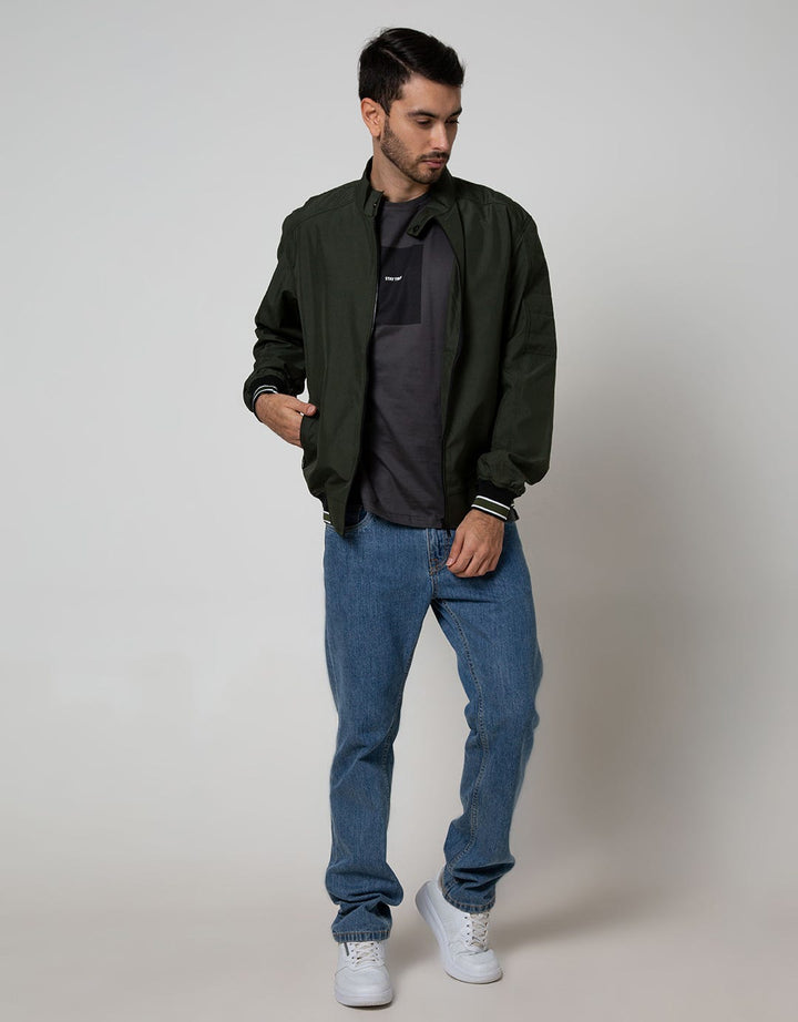 Cole Jacket Micro Bomber Stripe Rib