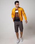 d&amp;f Jacket Cvc Bomber Mustard Cut N Sewn