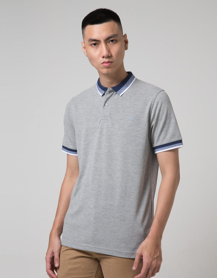 G10056G-Grey Polo Sh