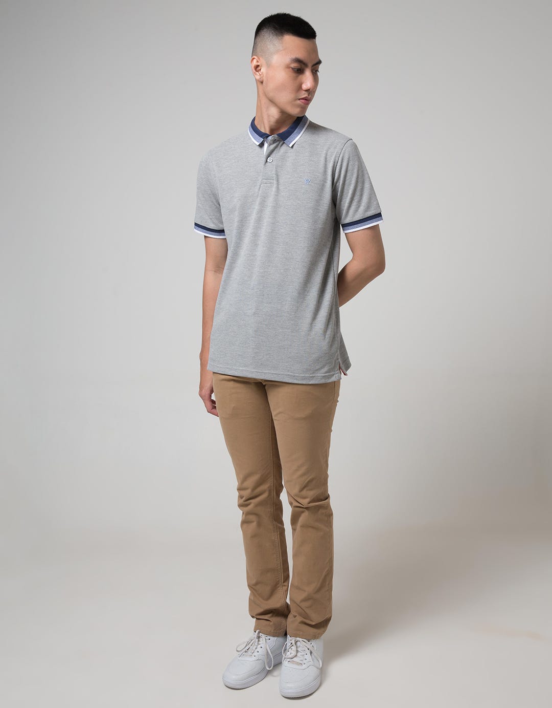 G10056G-Grey Polo Sh