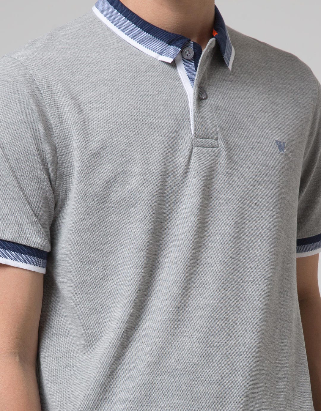 G10056G-Grey Polo Sh
